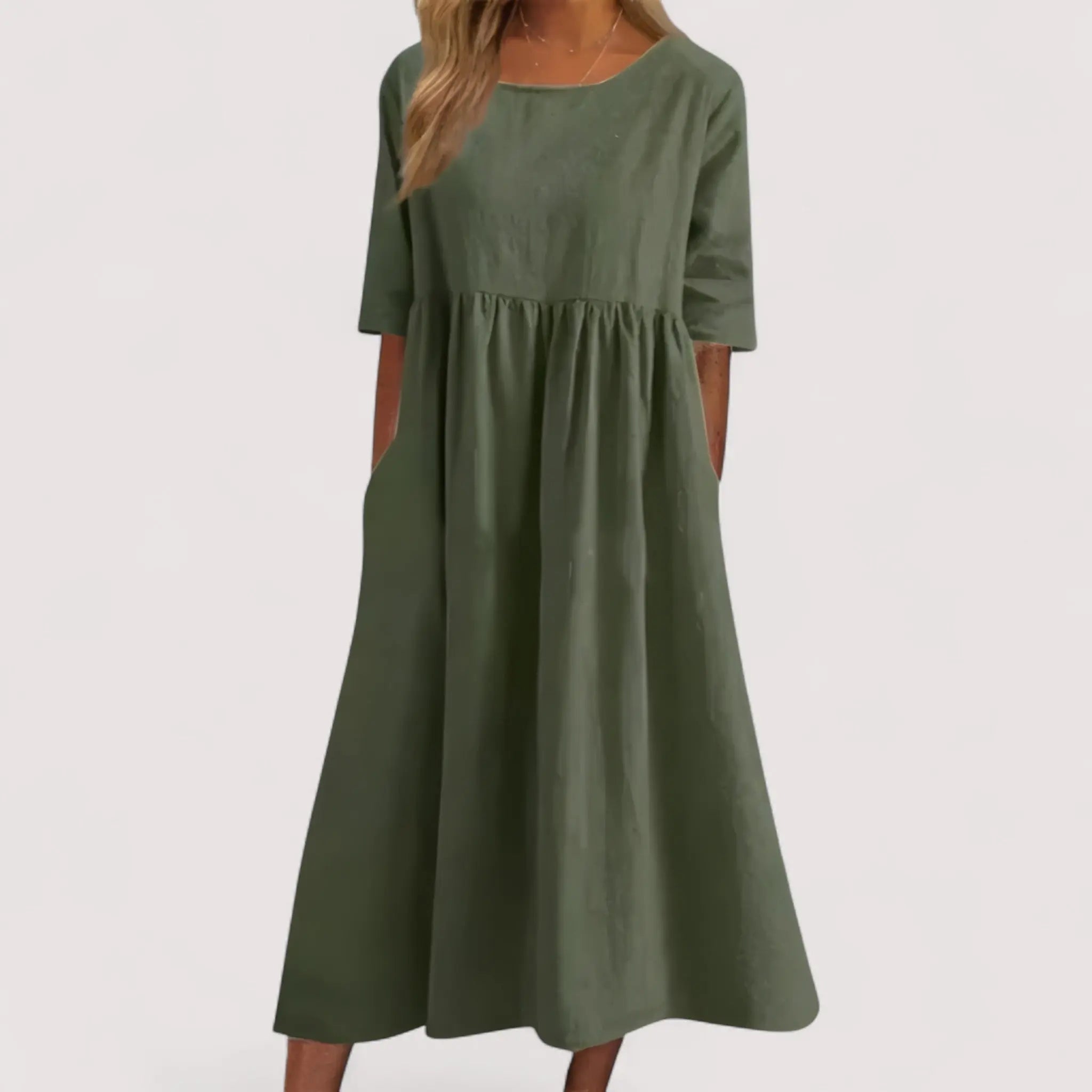 Selina™ | Elegant and Flattering Cotton Dress