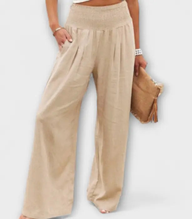 Thearya - Loose Casual Linen Trousers