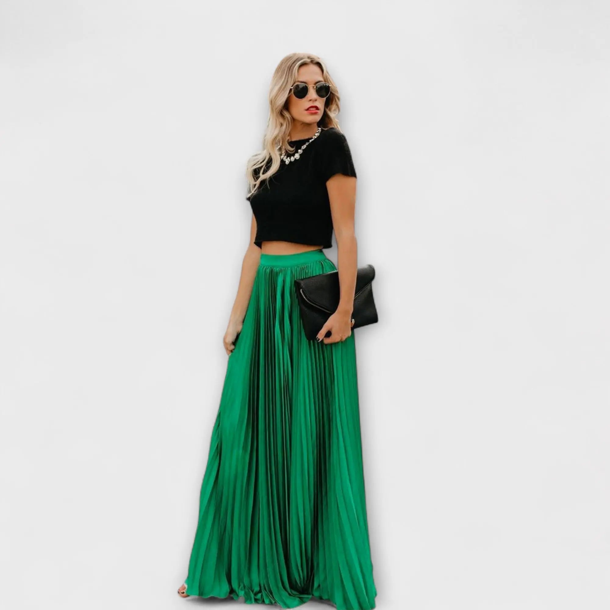 Jimena | Light Pleated Maxi Skirt