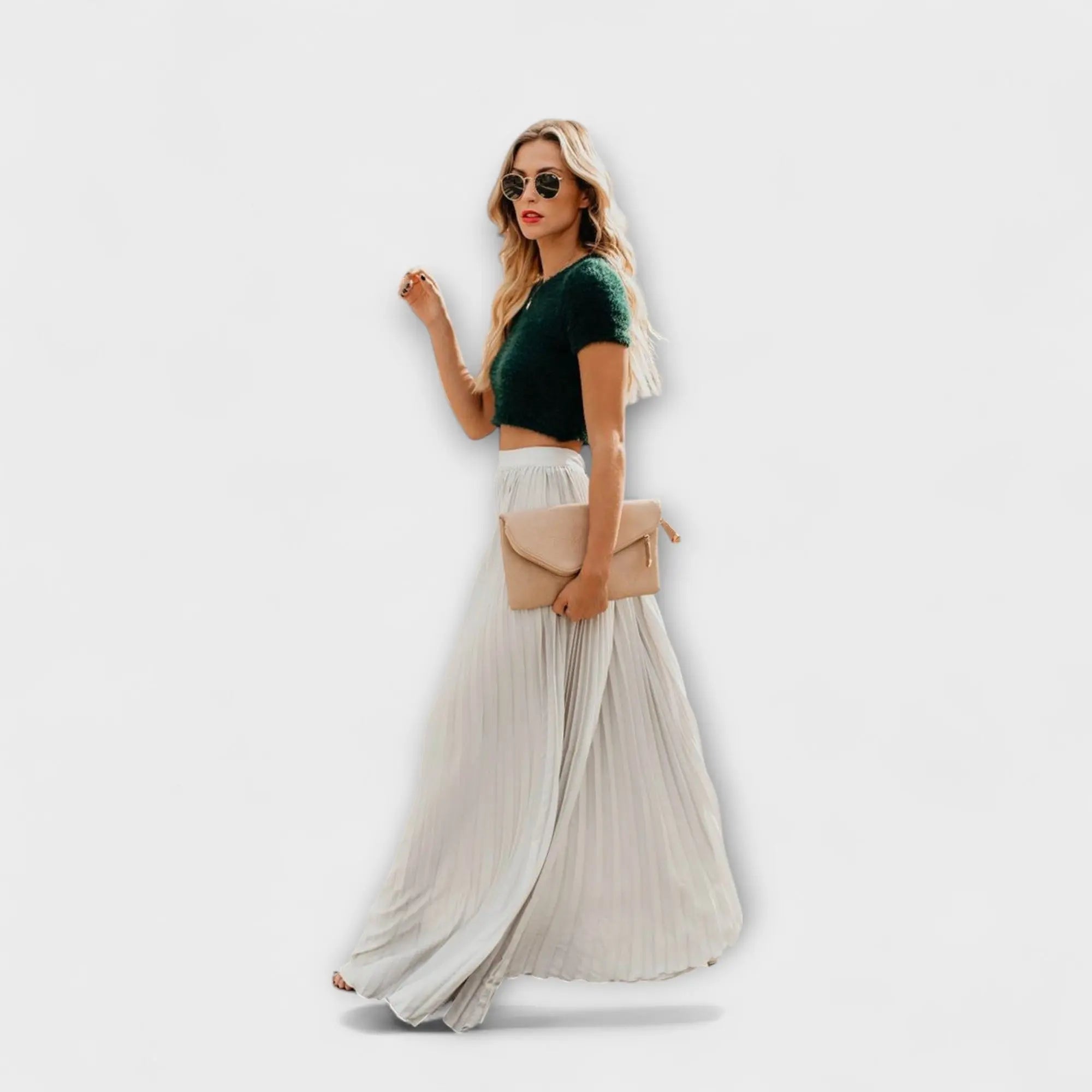 Jimena | Light Pleated Maxi Skirt