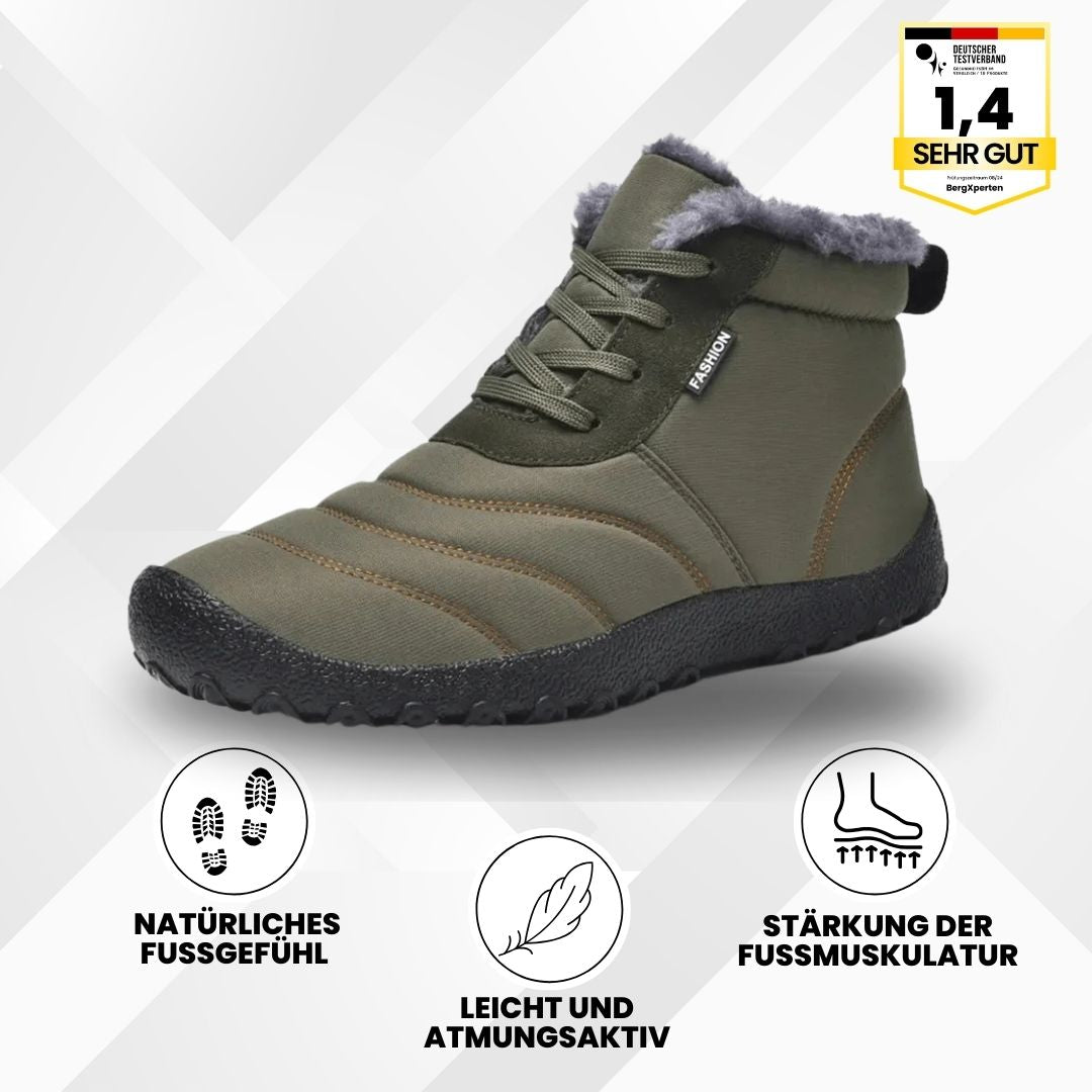 OrthoWarm - cushioned barefoot shoes, water-repellent and pain-relieving