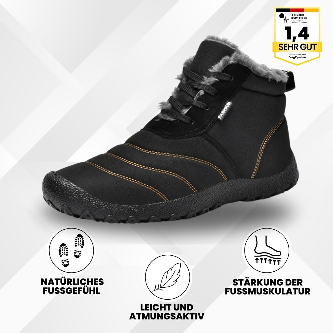 OrthoWarm - cushioned barefoot shoes, water-repellent and pain-relieving