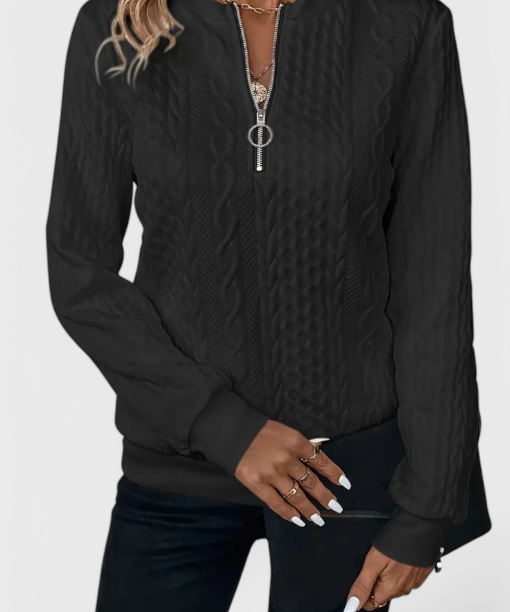 Zoey | Soft Zip Knit Jumper