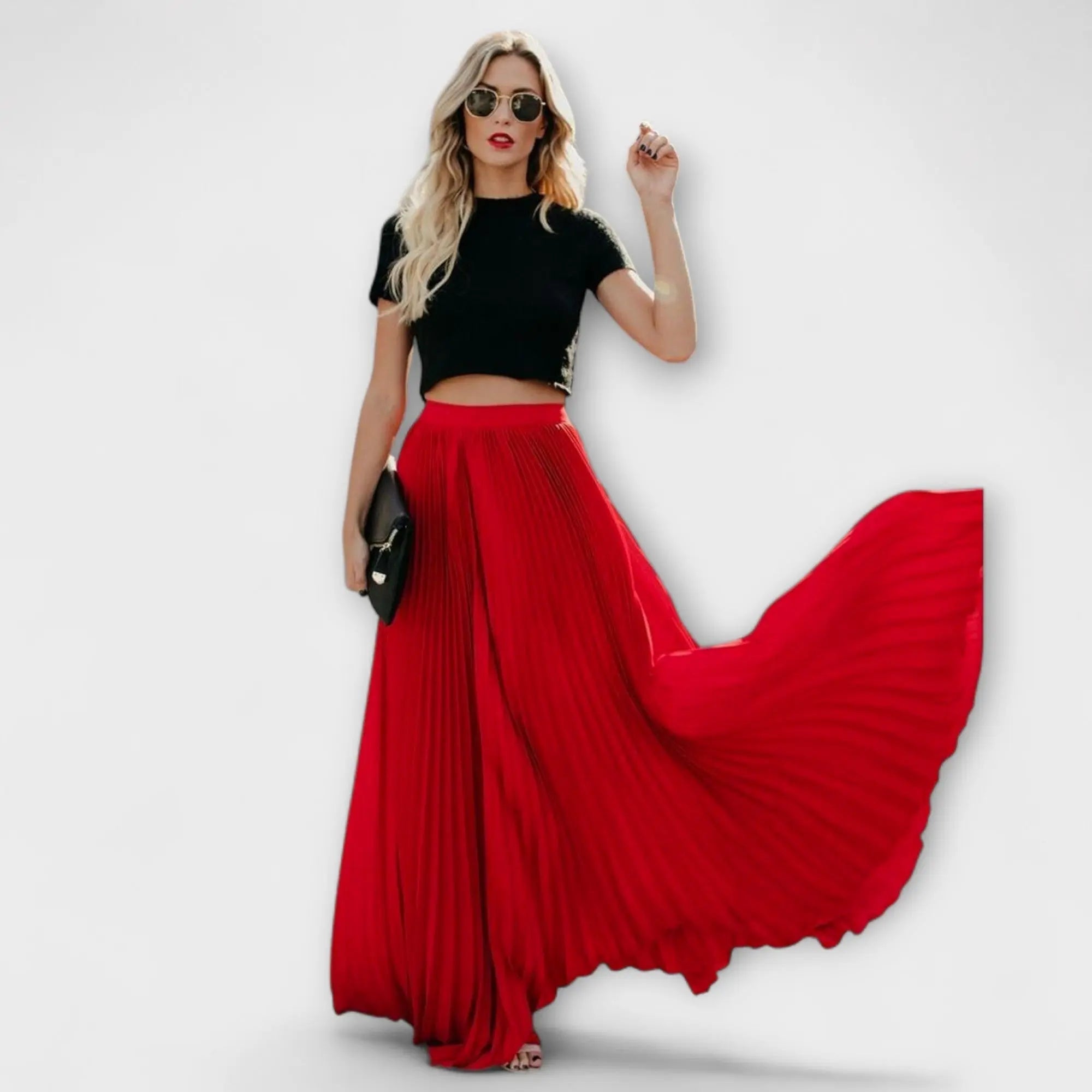 Jimena | Light Pleated Maxi Skirt