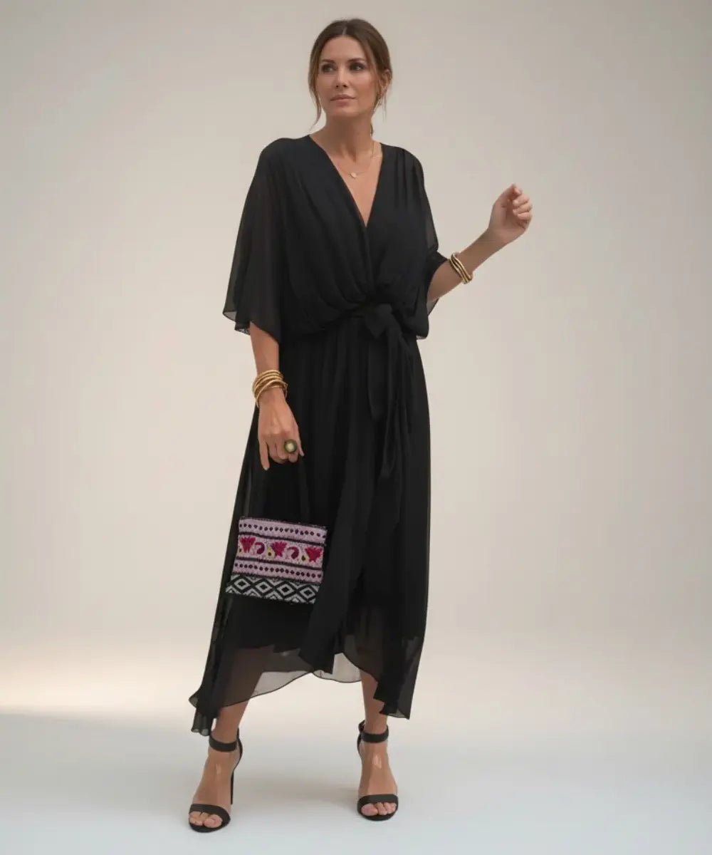 Leticia - Midi dress with tie waist