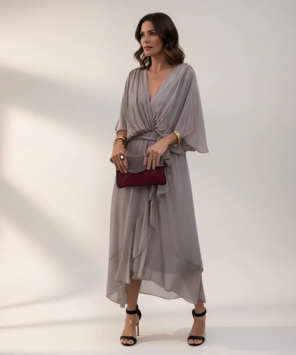 Leticia - Midi dress with tie waist