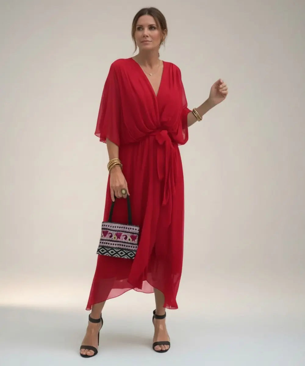 Leticia - Midi dress with tie waist