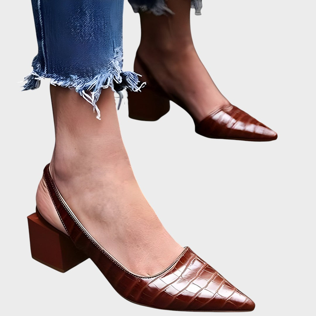 Mirela | Leather Heels
