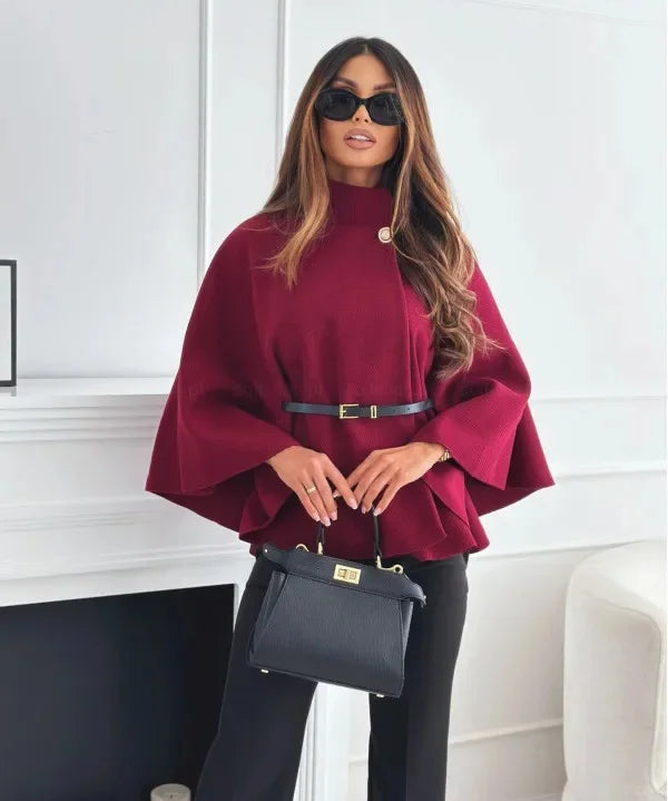 Amalia | Regular Cut Cashmere Coat with Adjustable Waist Belt