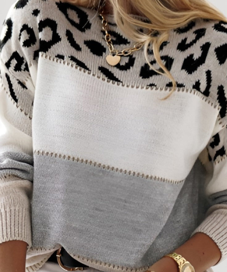 Sophie Knitted Jumper with Playful Pattern