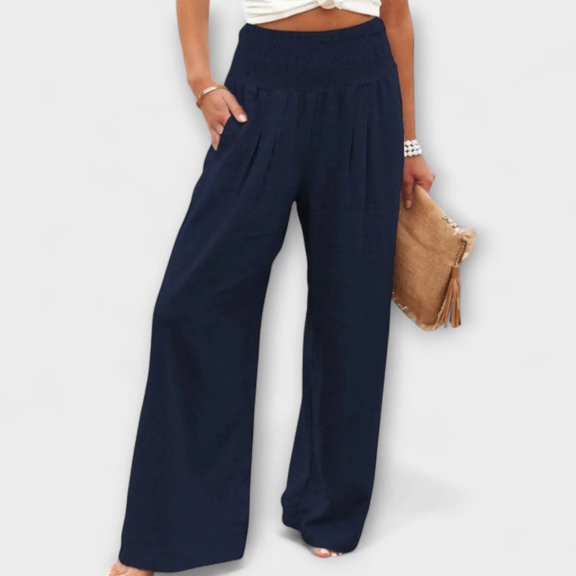 Thearya - Loose Casual Linen Trousers