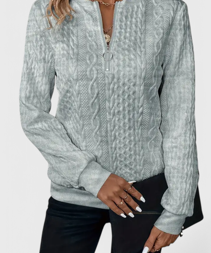 Zoey | Soft Zip Knit Jumper
