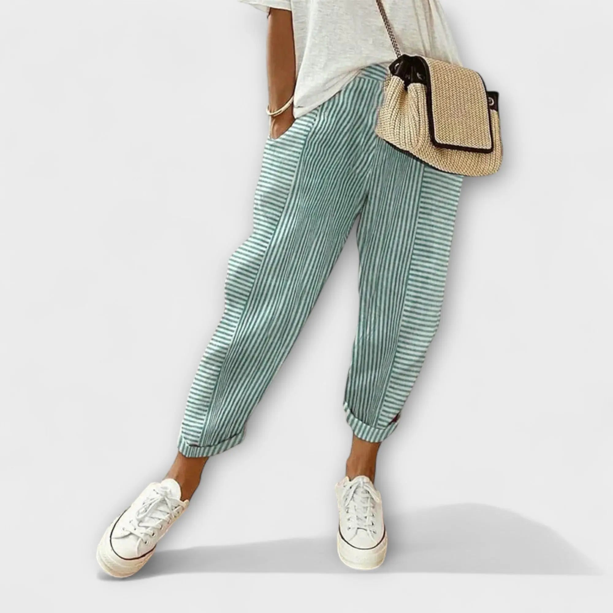 Sanne - Comfortable Striped Trousers