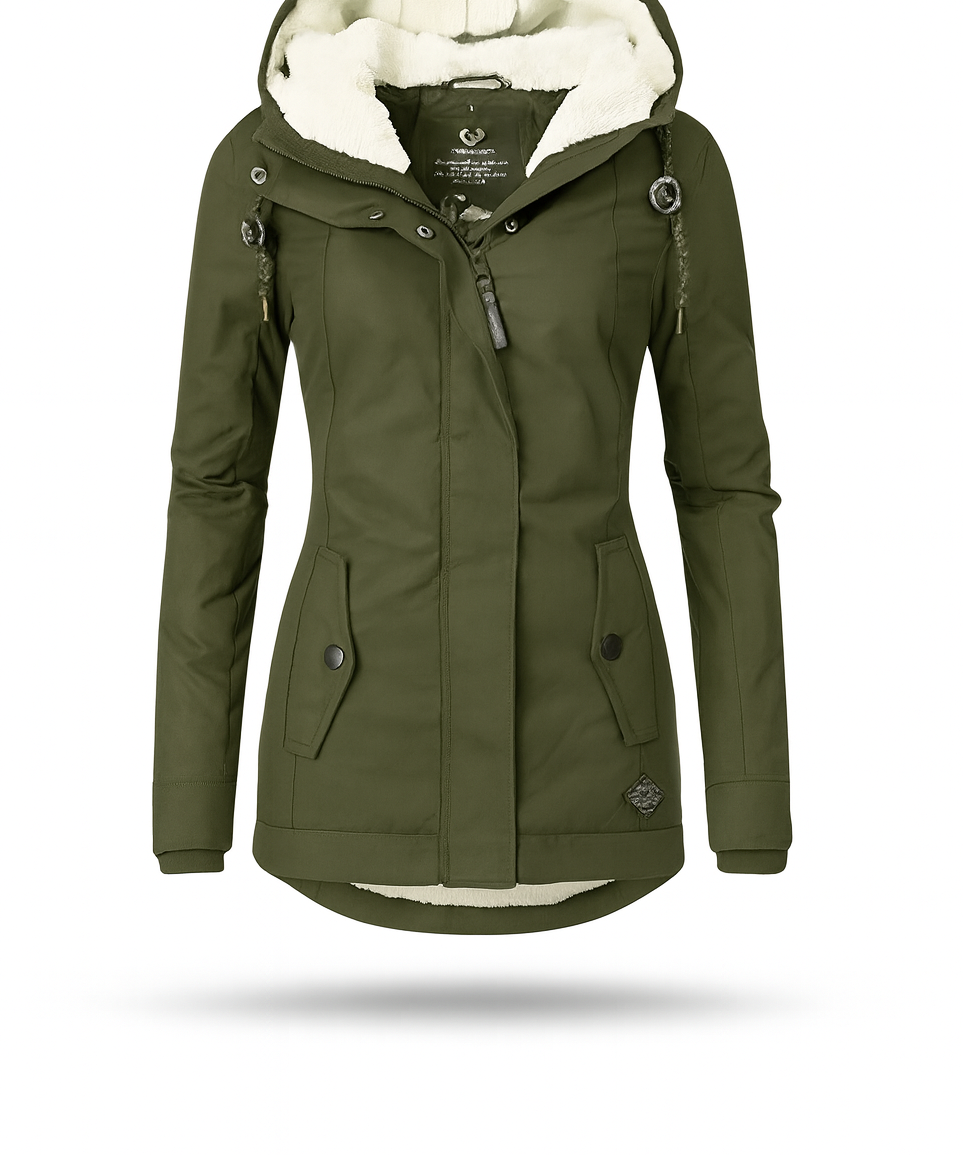 Soraya | Long Waterproof Jacket with Hood and Lining