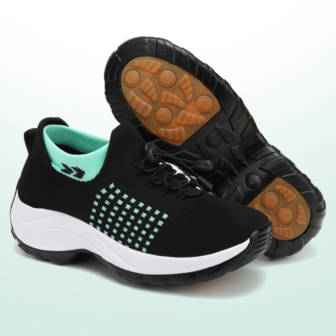 Ambulo Orthopaedic Fabric Shoes - Green Black